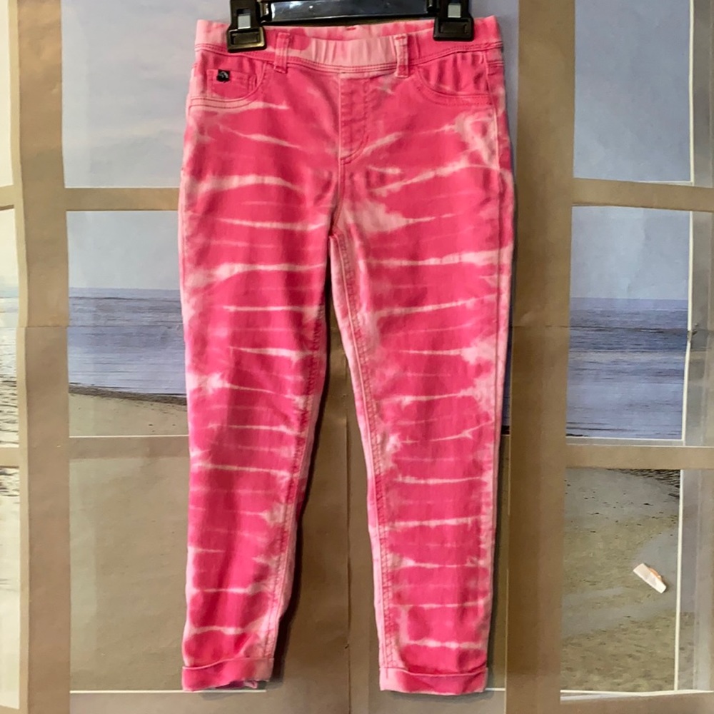 Jordache Girls Pink Tie Dye Crop Jeggings Size L 10-12